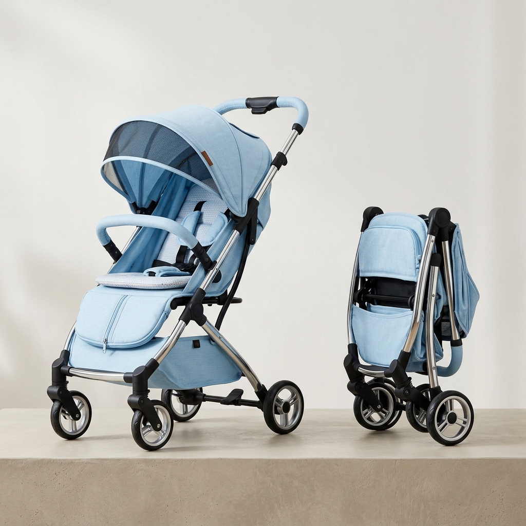 One-key fold compact pet stroller wholesale